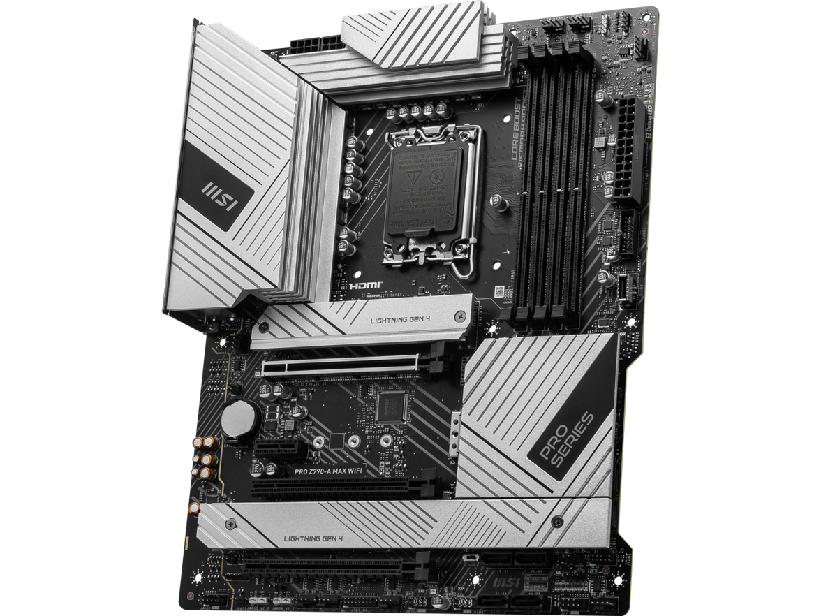 MSI PRO Z790-A MAX WIFI LGA 1700(14th,13th,12th Gen) DDR5 ATX 6x SATA 6G 4x M.2 Wi-Fi 7 EZ Debug LED Motherboard