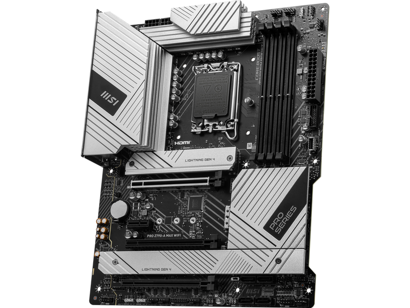 MSI PRO Z790-A MAX WIFI LGA 1700(14th,13th,12th Gen) DDR5 ATX 6x SATA 6G 4x M.2 Wi-Fi 7 EZ Debug LED Motherboard