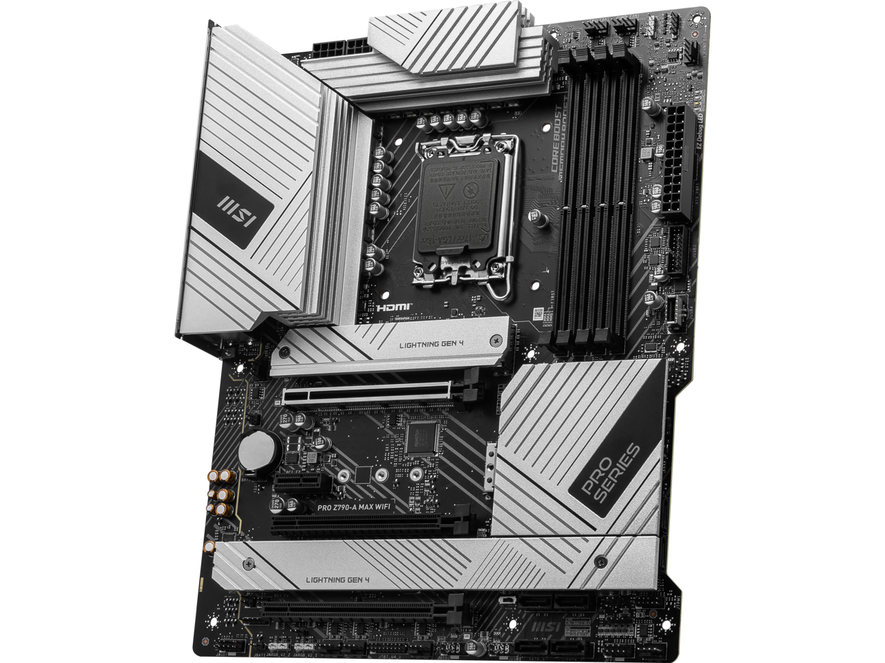 MSI PRO Z790-A MAX WIFI LGA 1700(14th,13th,12th Gen) DDR5 ATX 6x SATA 6G 4x M.2 Wi-Fi 7 EZ Debug LED Motherboard
