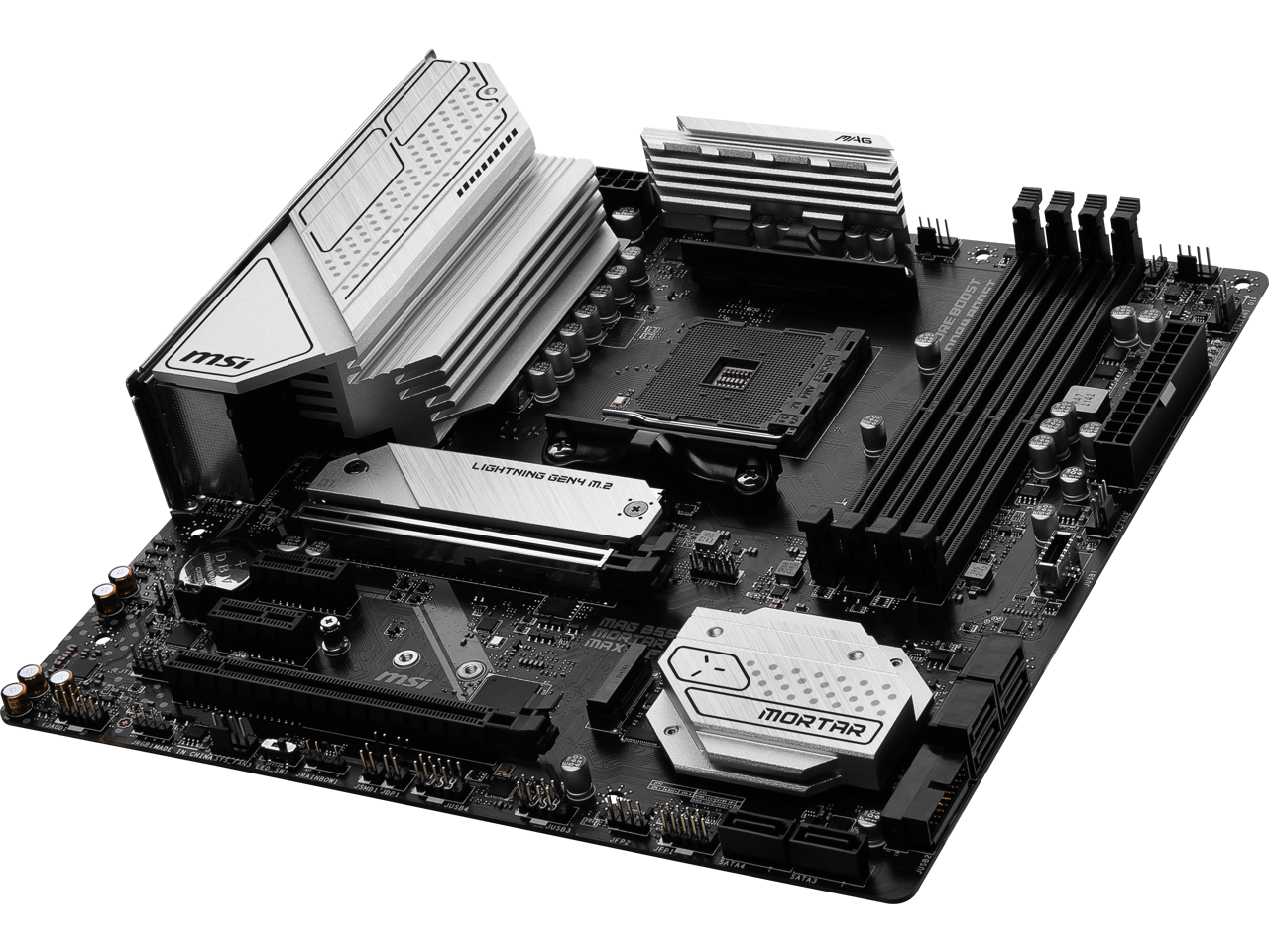 MSI MAG B550M MORTAR MAX WIFI DDR4 AM4 AMD B550 SATA 6Gb/s Micro-ATX Wi-Fi 6E 2.5Gbps LAN  M.2 (Key-E)  Motherboards - AMD