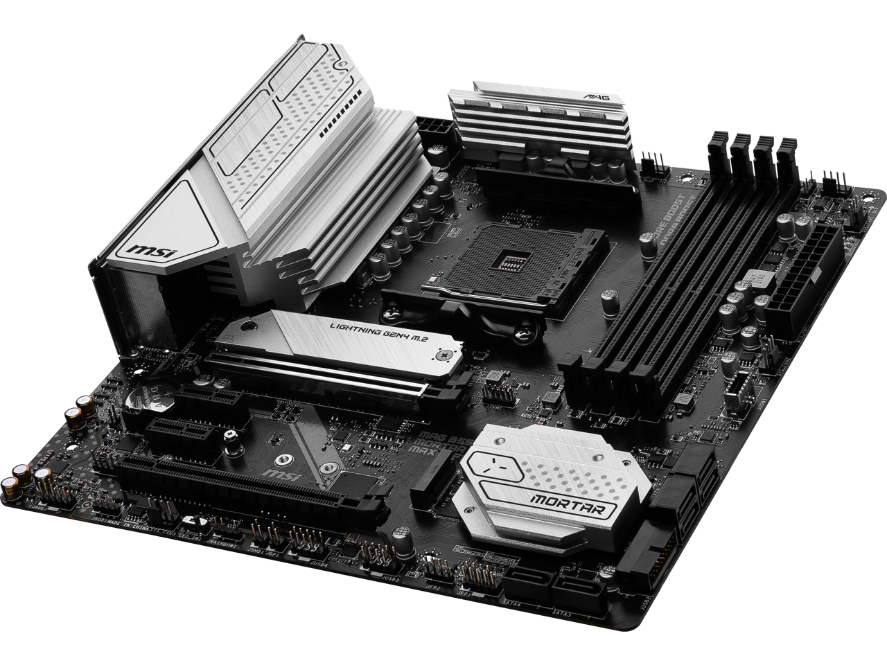 MSI MAG B550M MORTAR MAX WIFI DDR4 AM4 AMD B550 SATA 6Gb/s Micro-ATX Wi-Fi 6E 2.5Gbps LAN  M.2 (Key-E)  Motherboards - AMD