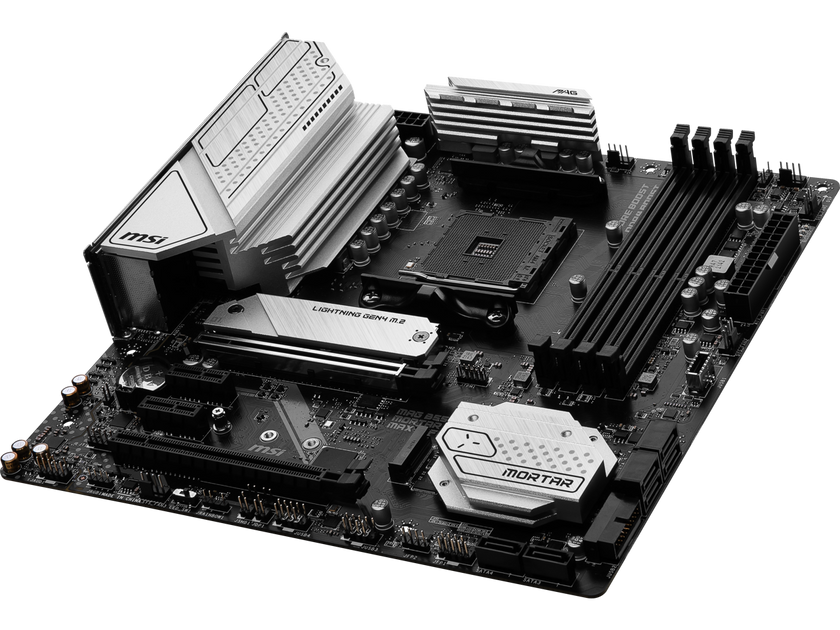 MSI MAG B550M MORTAR MAX WIFI DDR4 AM4 AMD B550 SATA 6Gb/s Micro-ATX Wi-Fi 6E 2.5Gbps LAN  M.2 (Key-E)  Motherboards - AMD