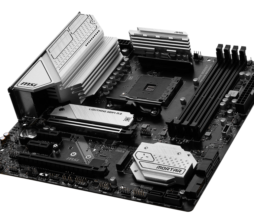 MSI MAG B550M MORTAR MAX WIFI DDR4 AM4 AMD B550 SATA 6Gb/s Micro-ATX Wi-Fi 6E 2.5Gbps LAN  M.2 (Key-E)  Motherboards - AMD