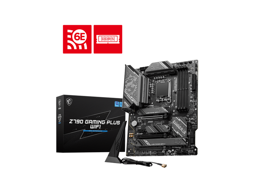 MSI Z790 GAMING PLUS WIFI LGA 1700 Intel Z790 SATA 6Gb/s ATX DDR5 PCI-E x16 slot Wi-Fi 6E 2.5Gbps LAN 4x M.2  EZ Debug LED Motherboard