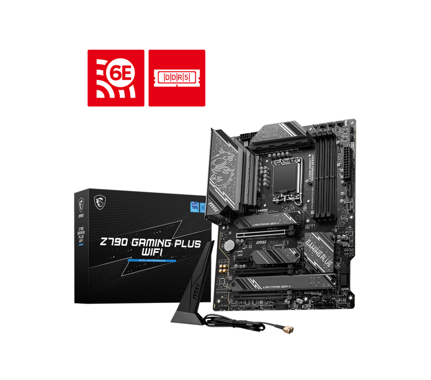 MSI Z790 GAMING PLUS WIFI LGA 1700 Intel Z790 SATA 6Gb/s ATX DDR5 PCI-E x16 slot Wi-Fi 6E 2.5Gbps LAN 4x M.2  EZ Debug LED Motherboard