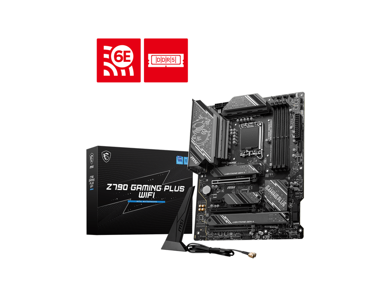 MSI Z790 GAMING PLUS WIFI LGA 1700 Intel Z790 SATA 6Gb/s ATX DDR5 PCI-E x16 slot Wi-Fi 6E 2.5Gbps LAN 4x M.2  EZ Debug LED Motherboard