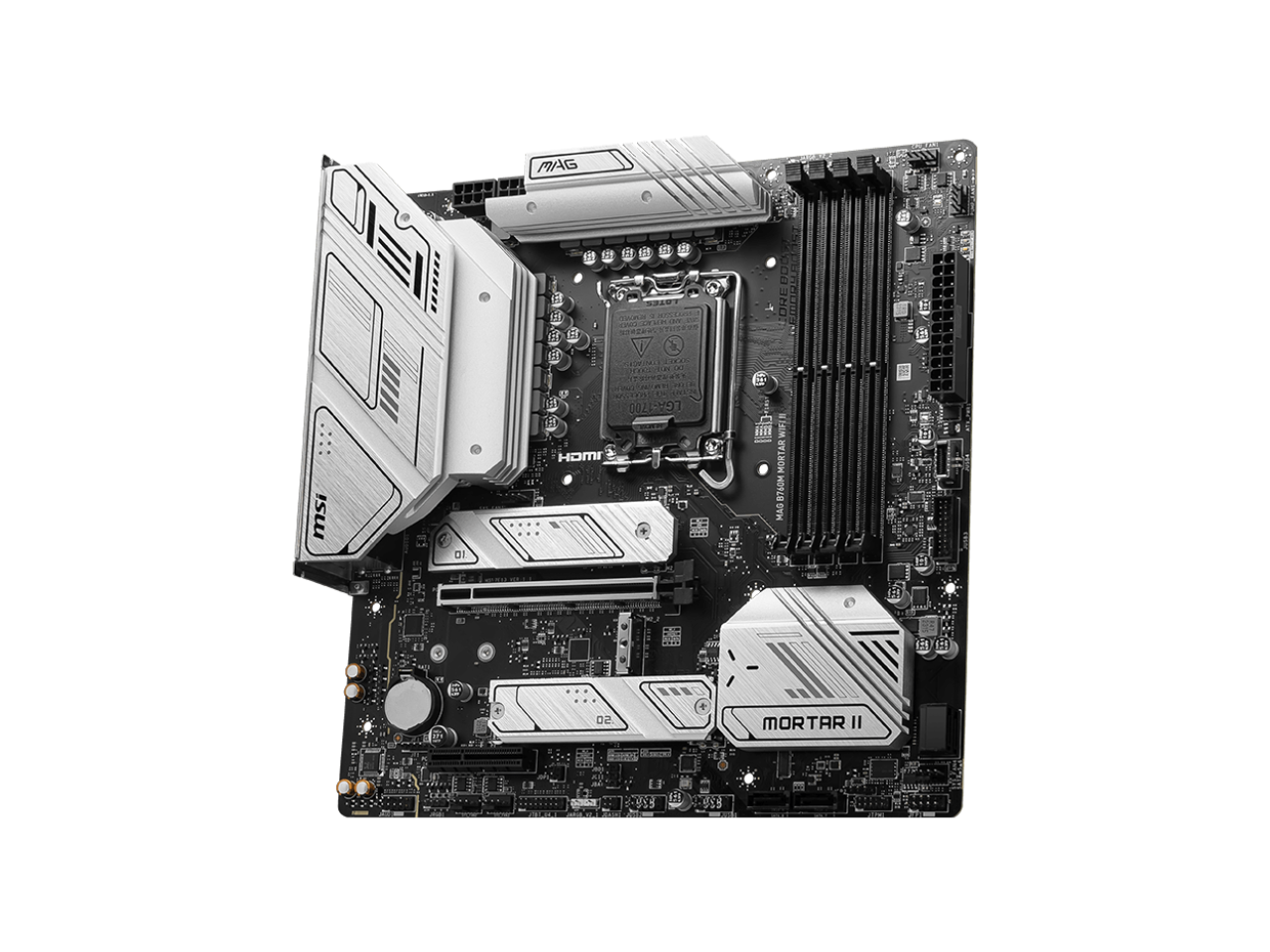 MSI MAG B760M MORTAR WIFI II LGA 1700 Intel B760 SATA 6Gb/s Micro ATX DDR5 PCI-E x16 slot  2.5Gbps LAN 3x M.2  Wi-Fi 6E Motherboard