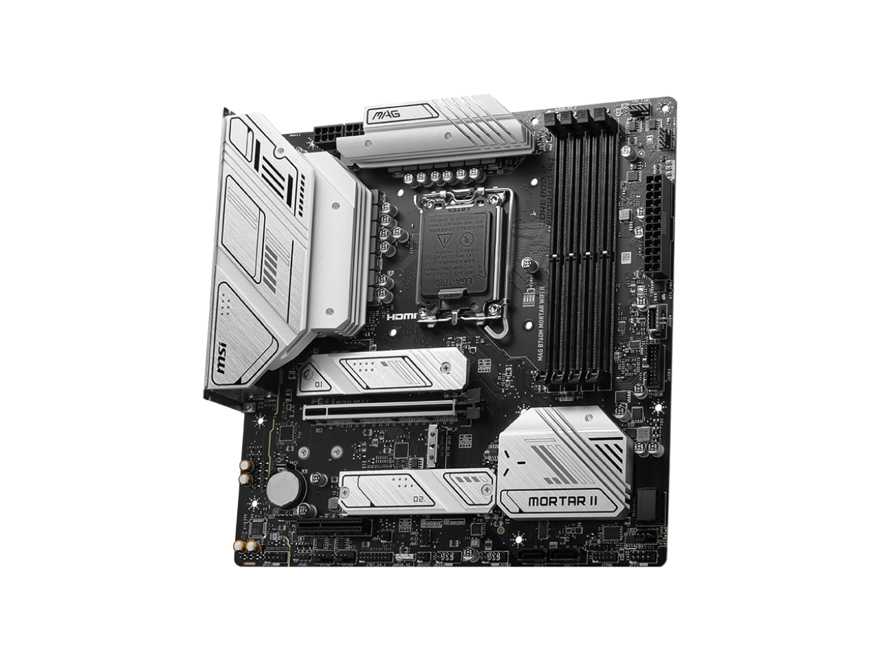 MSI MAG B760M MORTAR WIFI II LGA 1700 Intel B760 SATA 6Gb/s Micro ATX DDR5 PCI-E x16 slot  2.5Gbps LAN 3x M.2  Wi-Fi 6E Motherboard