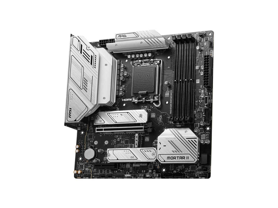 MSI MAG B760M MORTAR WIFI II LGA 1700 Intel B760 SATA 6Gb/s Micro ATX DDR5 PCI-E x16 slot  2.5Gbps LAN 3x M.2  Wi-Fi 6E Motherboard