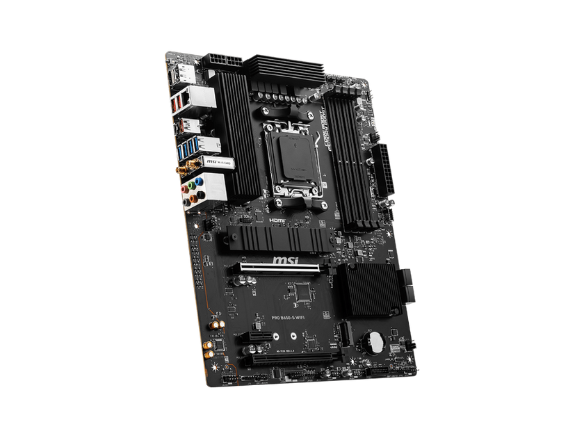 MSI PRO B650-S WIFI AM5 AMD B650 Ryzen 7000 DDR5 PCI-E x16 slot  Wi-Fi 6E Bluetooth SATA 6Gb/s ATX Motherboard