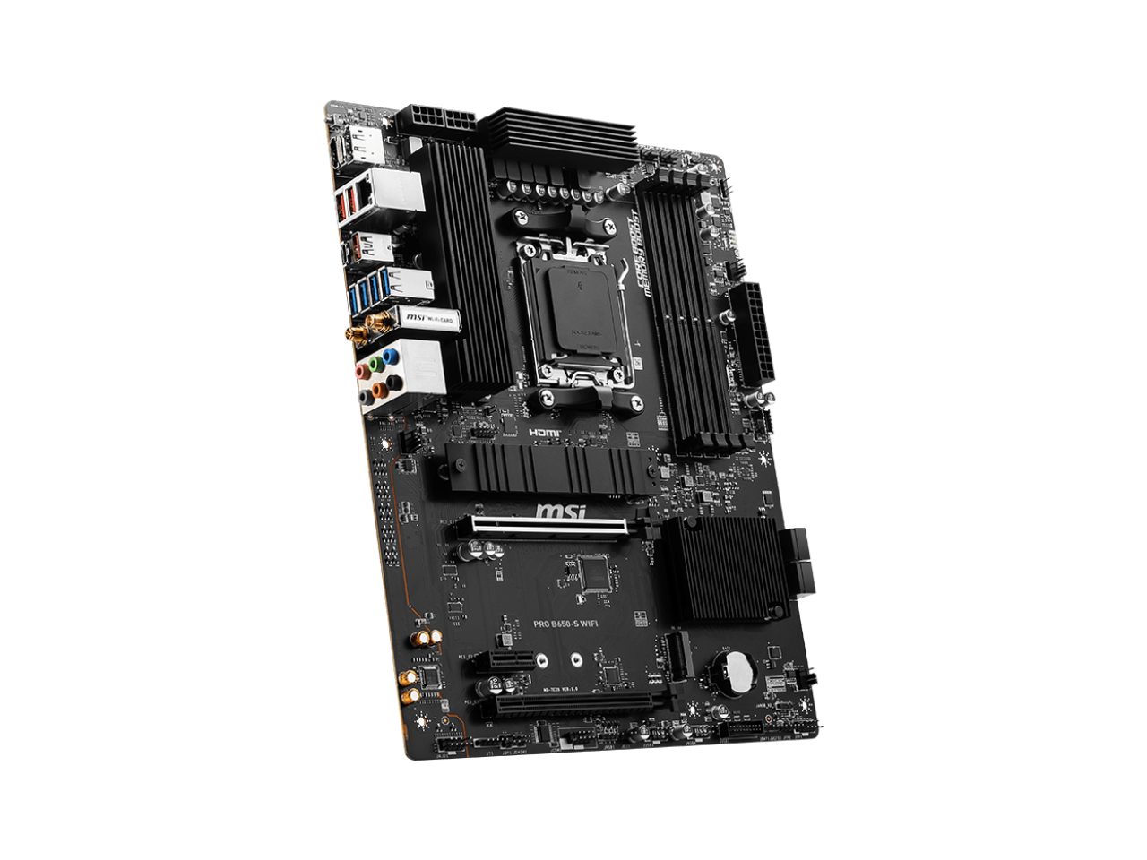 MSI PRO B650-S WIFI AM5 AMD B650 Ryzen 7000 DDR5 PCI-E x16 slot  Wi-Fi 6E Bluetooth SATA 6Gb/s ATX Motherboard