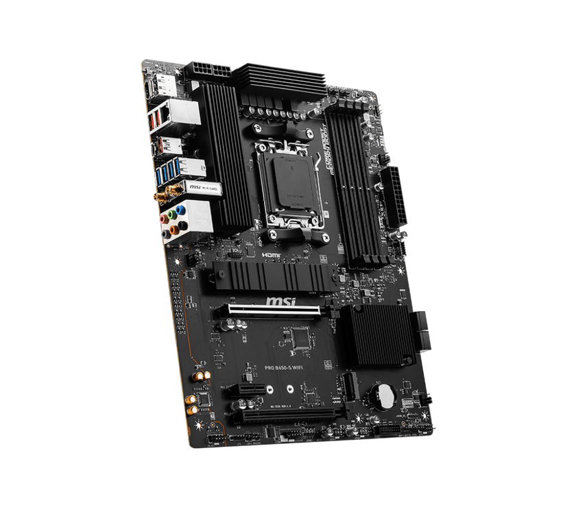 MSI PRO B650-S WIFI AM5 AMD B650 Ryzen 7000 DDR5 PCI-E x16 slot  Wi-Fi 6E Bluetooth SATA 6Gb/s ATX Motherboard