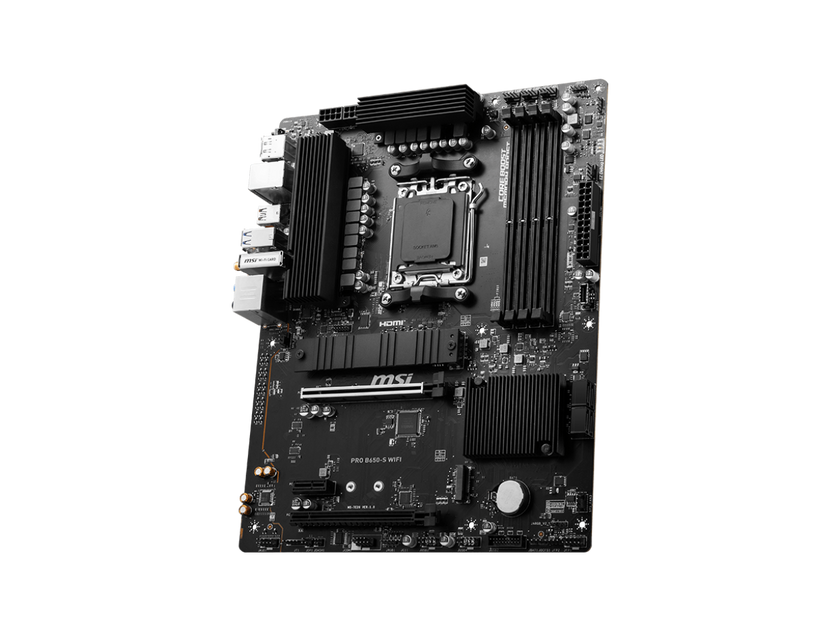 MSI PRO B650-S WIFI AM5 AMD B650 Ryzen 7000 DDR5 PCI-E x16 slot  Wi-Fi 6E Bluetooth SATA 6Gb/s ATX Motherboard