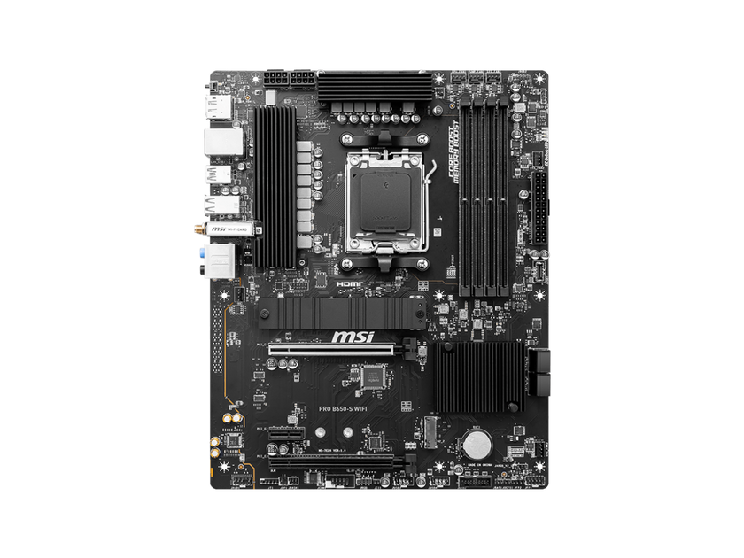 MSI PRO B650-S WIFI AM5 AMD B650 Ryzen 7000 DDR5 PCI-E x16 slot  Wi-Fi 6E Bluetooth SATA 6Gb/s ATX Motherboard