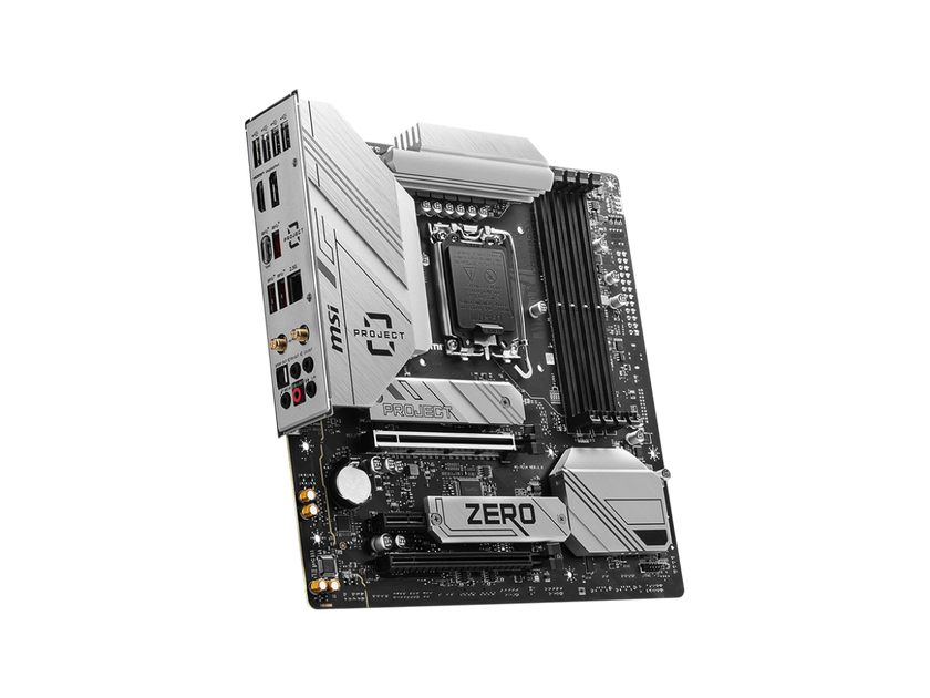 MSI B760M PROJECT ZERO Wi-Fi 6E LGA 1700 Intel B760 SATA 6Gb/s LGA1700 DDR5 Back Connect Design mATX Motherboards