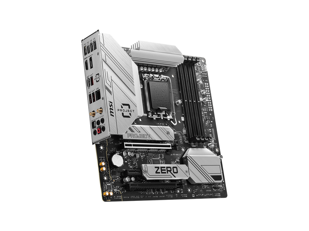 MSI B760M PROJECT ZERO Wi-Fi 6E LGA 1700 Intel B760 SATA 6Gb/s LGA1700 DDR5 Back Connect Design mATX Motherboards