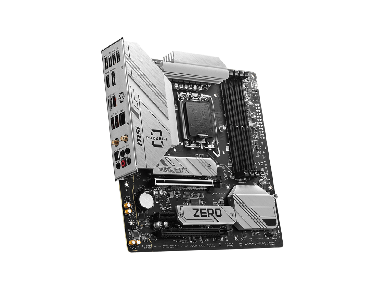 MSI B760M PROJECT ZERO Wi-Fi 6E LGA 1700 Intel B760 SATA 6Gb/s LGA1700 DDR5 Back Connect Design mATX Motherboards