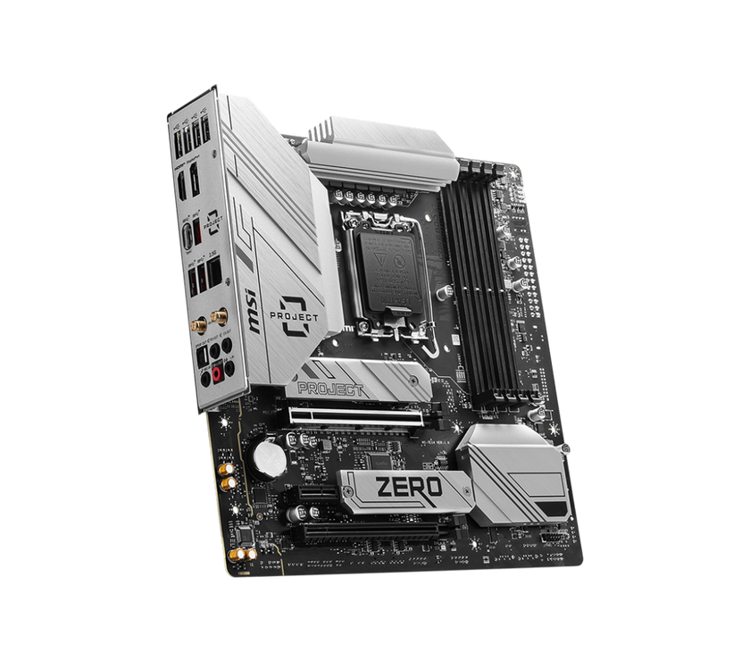 MSI B760M PROJECT ZERO Wi-Fi 6E LGA 1700 Intel B760 SATA 6Gb/s LGA1700 DDR5 Back Connect Design mATX Motherboards