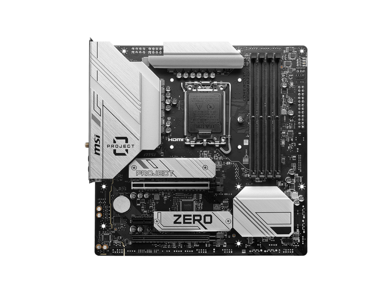 MSI B760M PROJECT ZERO Wi-Fi 6E LGA 1700 Intel B760 SATA 6Gb/s LGA1700 DDR5 Back Connect Design mATX Motherboards