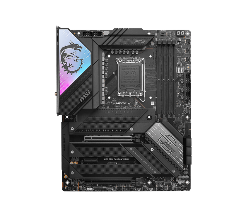 MSI MPG Z790 CARBON WIFI II LGA 1700 DDR5 6x SATA 6G PCI-E x16 slot 5x M.2 2.5Gbps LAN Wi-Fi 7 Solution ATX Motherboard