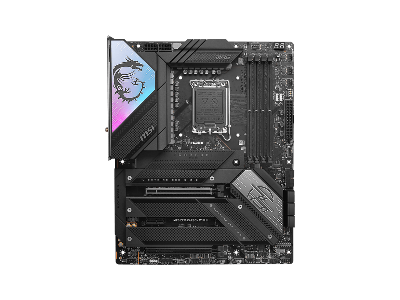 MSI MPG Z790 CARBON WIFI II LGA 1700 DDR5 6x SATA 6G PCI-E x16 slot 5x M.2 2.5Gbps LAN Wi-Fi 7 Solution ATX Motherboard