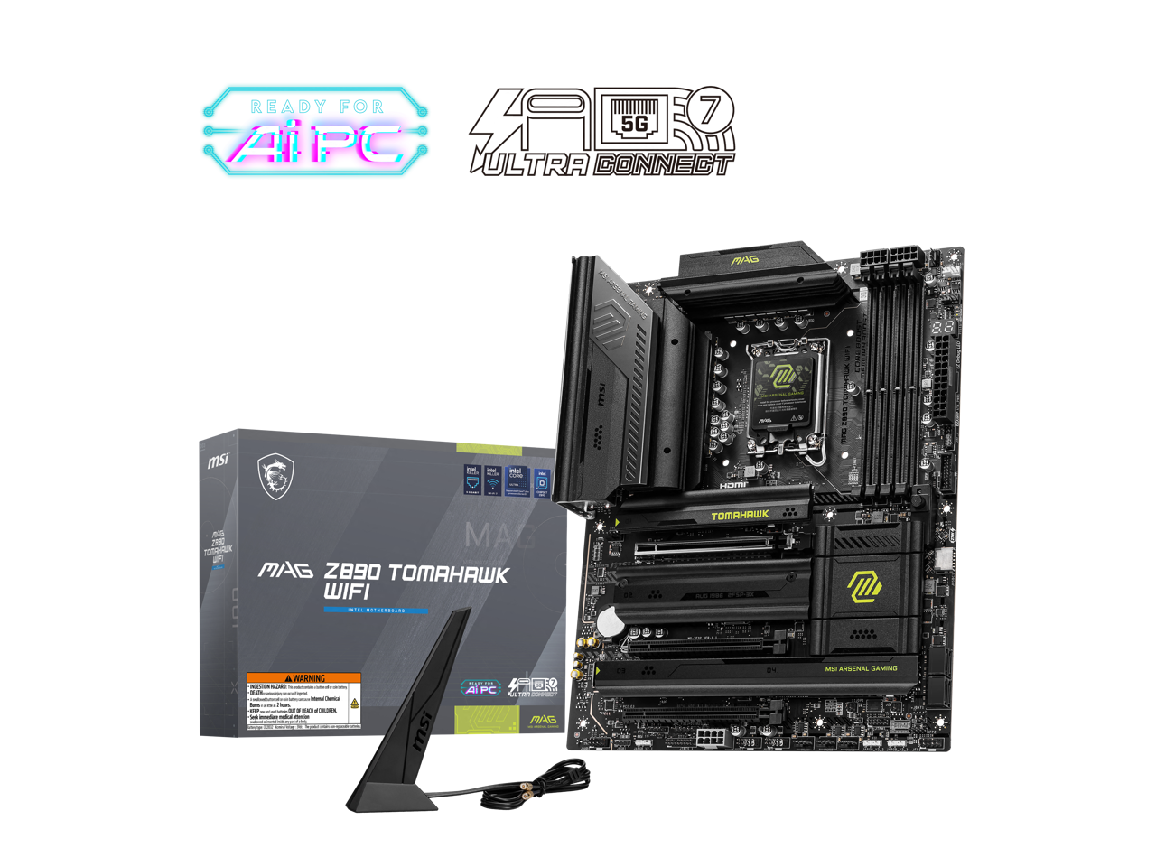 MSI MAG Z890 TOMAHAWK WIFI LGA 1851 Intel Z890 SATA 6Gb/s ATX Motherboard