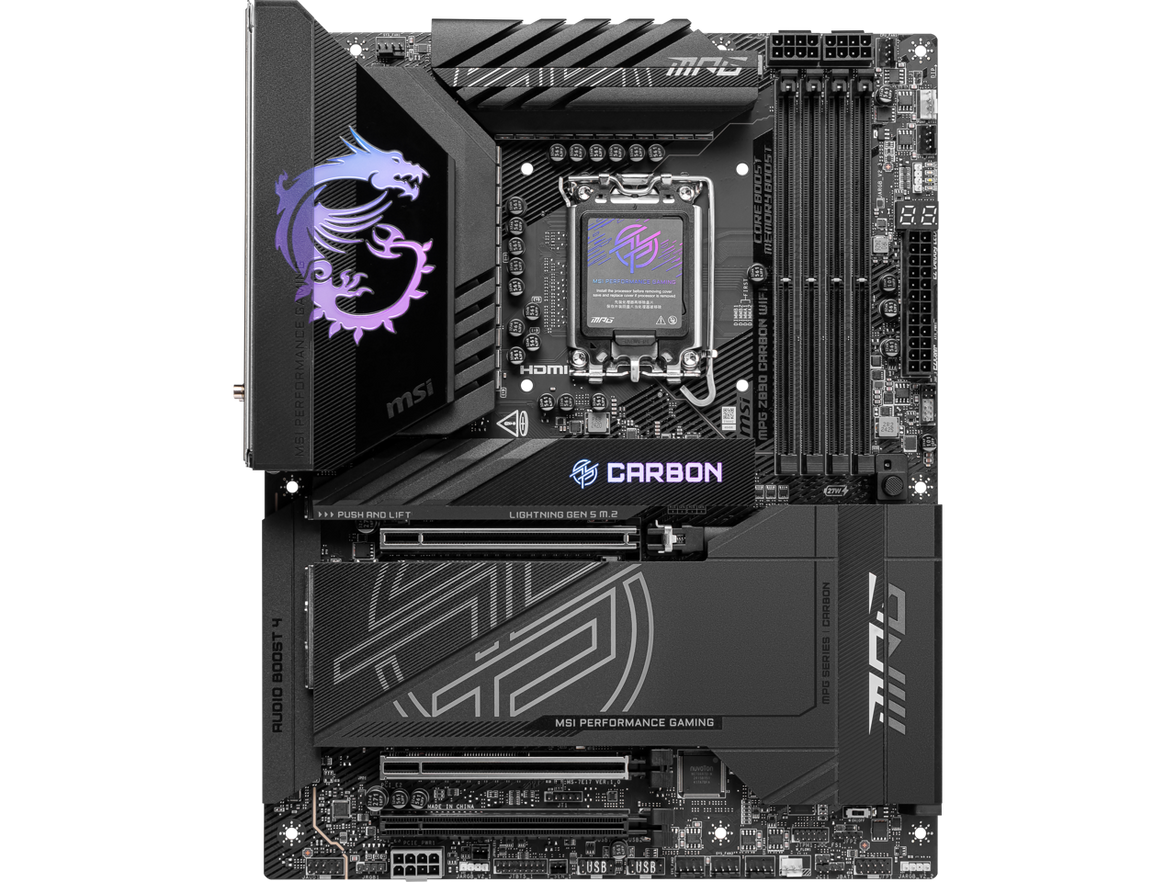 MSI MPG Z890 CARBON WIFI LGA 1851 Intel Z890 SATA 6Gb/s ATX Motherboard