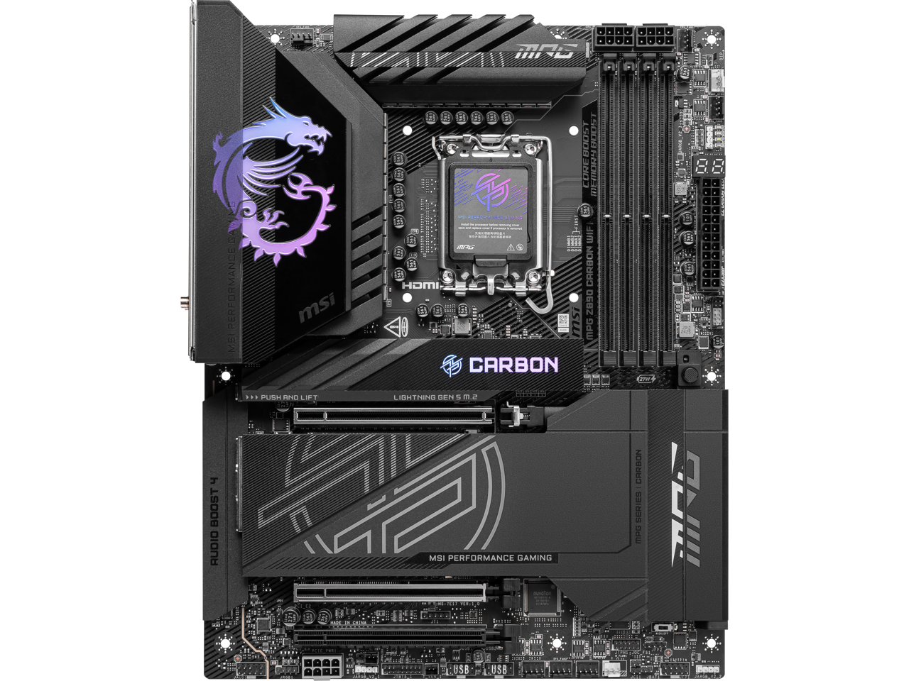 MSI MPG Z890 CARBON WIFI LGA 1851 Intel Z890 SATA 6Gb/s ATX Motherboard