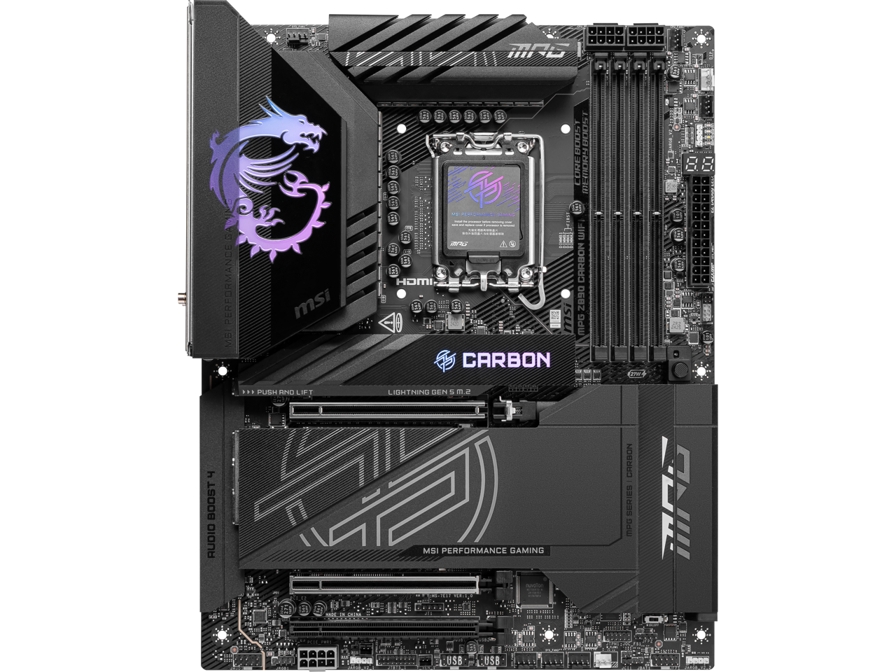 MSI MPG Z890 CARBON WIFI LGA 1851 Intel Z890 SATA 6Gb/s ATX Motherboard