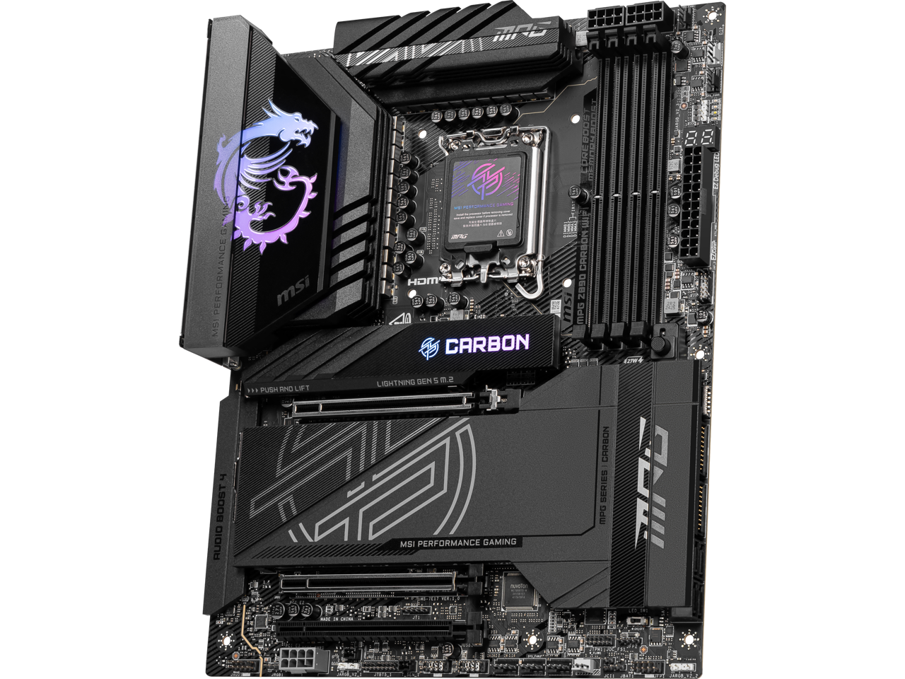 MSI MPG Z890 CARBON WIFI LGA 1851 Intel Z890 SATA 6Gb/s ATX Motherboard