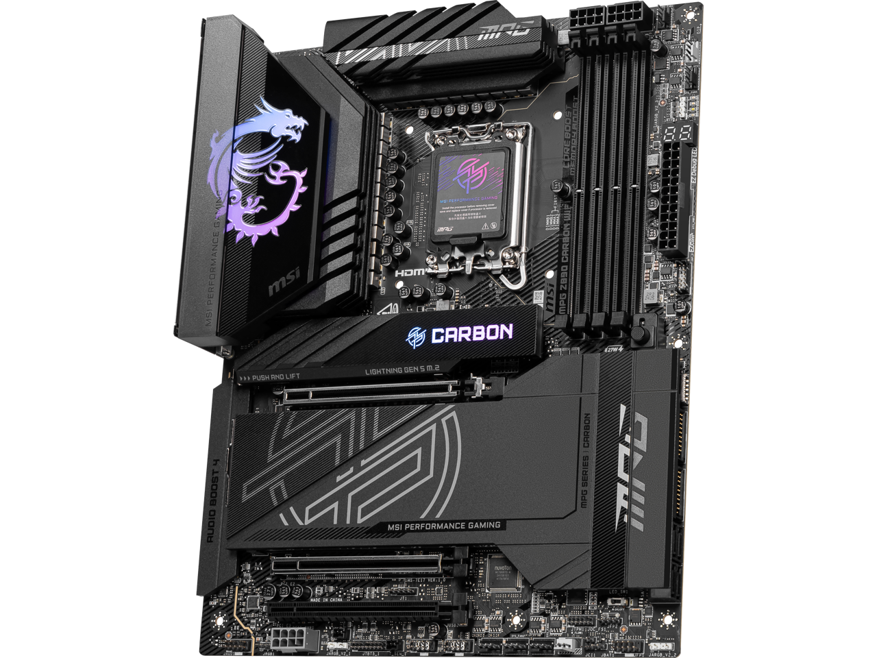 MSI MPG Z890 CARBON WIFI LGA 1851 Intel Z890 SATA 6Gb/s ATX Motherboard