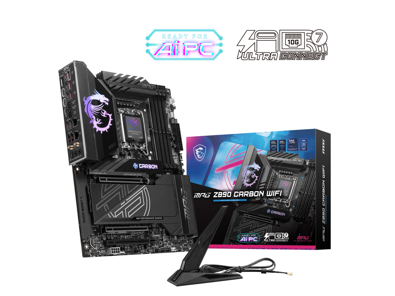 MSI MPG Z890 CARBON WIFI LGA 1851 Intel Z890 SATA 6Gb/s ATX Motherboard