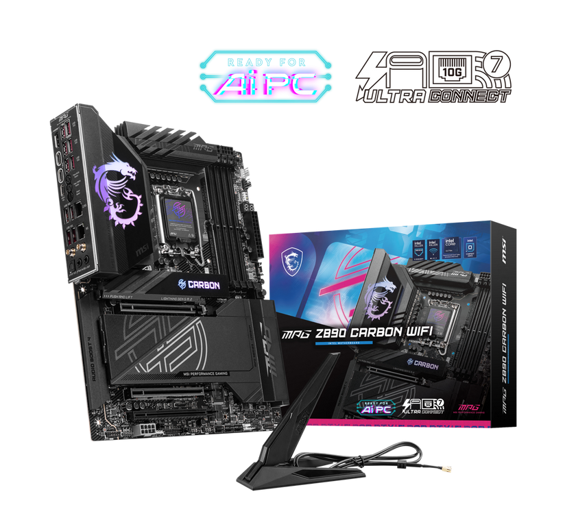 MSI MPG Z890 CARBON WIFI LGA 1851 Intel Z890 SATA 6Gb/s ATX Motherboard