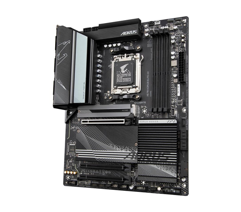 GIGABYTE X670 AORUS ELITE AX AM5 LGA 1718 AMD X670 ATX Motherboard with 5-Year Warranty DDR5, Quad M.2, PCIe 5.0, USB 3.2 Gen2X2 Type-C, AMD WiFi 6E, 2.5GbE LAN, Q-Flash Plus, M.2 EZ-Latch