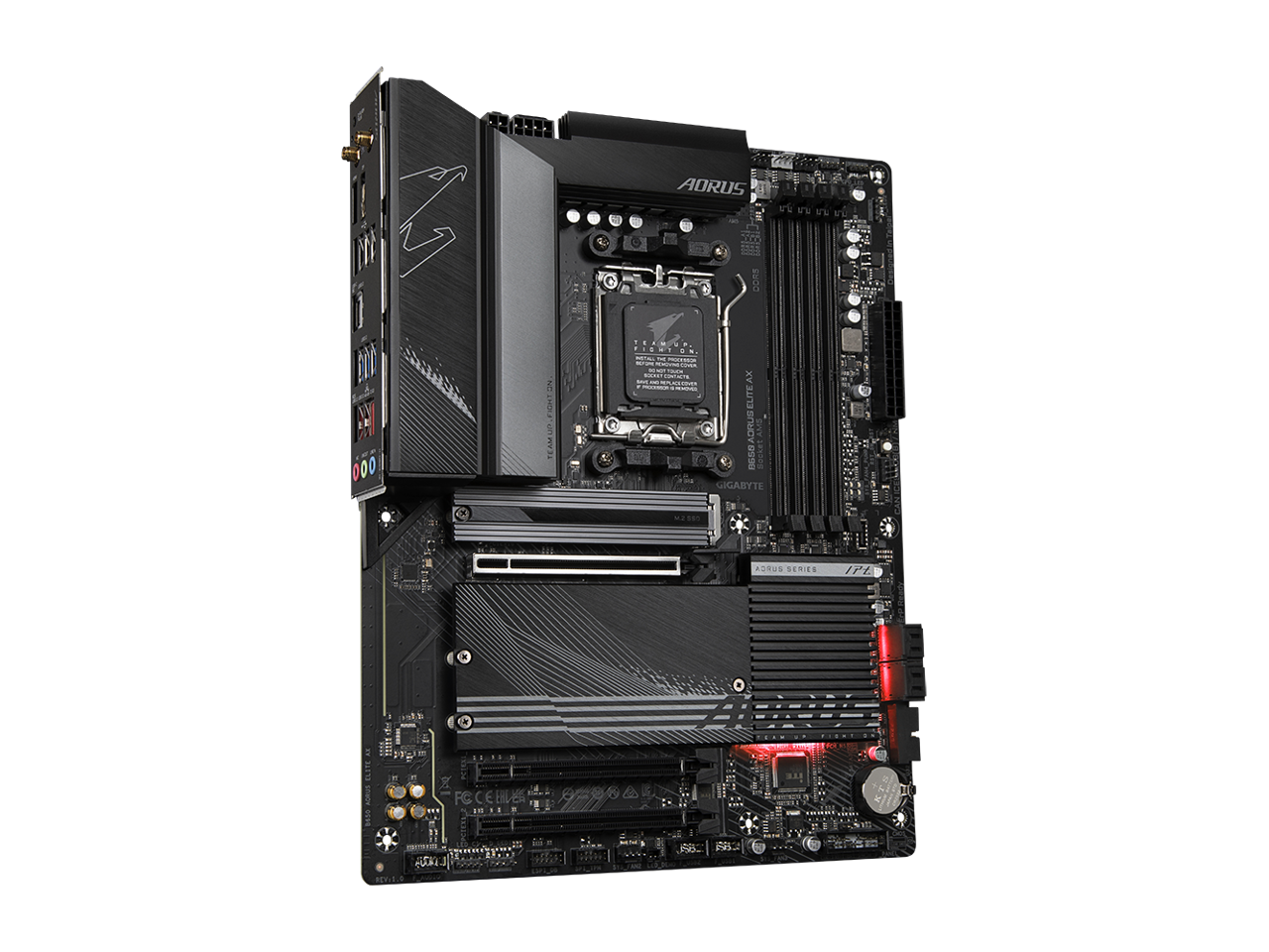 GIGABYTE B650 AORUS ELITE AX AM5 LGA 1718 AMD B650 ATX Motherboard DDR5, M.2, PCIe 5.0, USB 3.2 Gen2X2 Type-C, WiFi 6E, 2.5GbE LAN, Q-Flash Plus, EZ-Latch