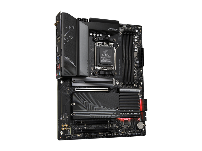 GIGABYTE B650 AORUS ELITE AX AM5 LGA 1718 AMD B650 ATX Motherboard DDR5, M.2, PCIe 5.0, USB 3.2 Gen2X2 Type-C, WiFi 6E, 2.5GbE LAN, Q-Flash Plus, EZ-Latch