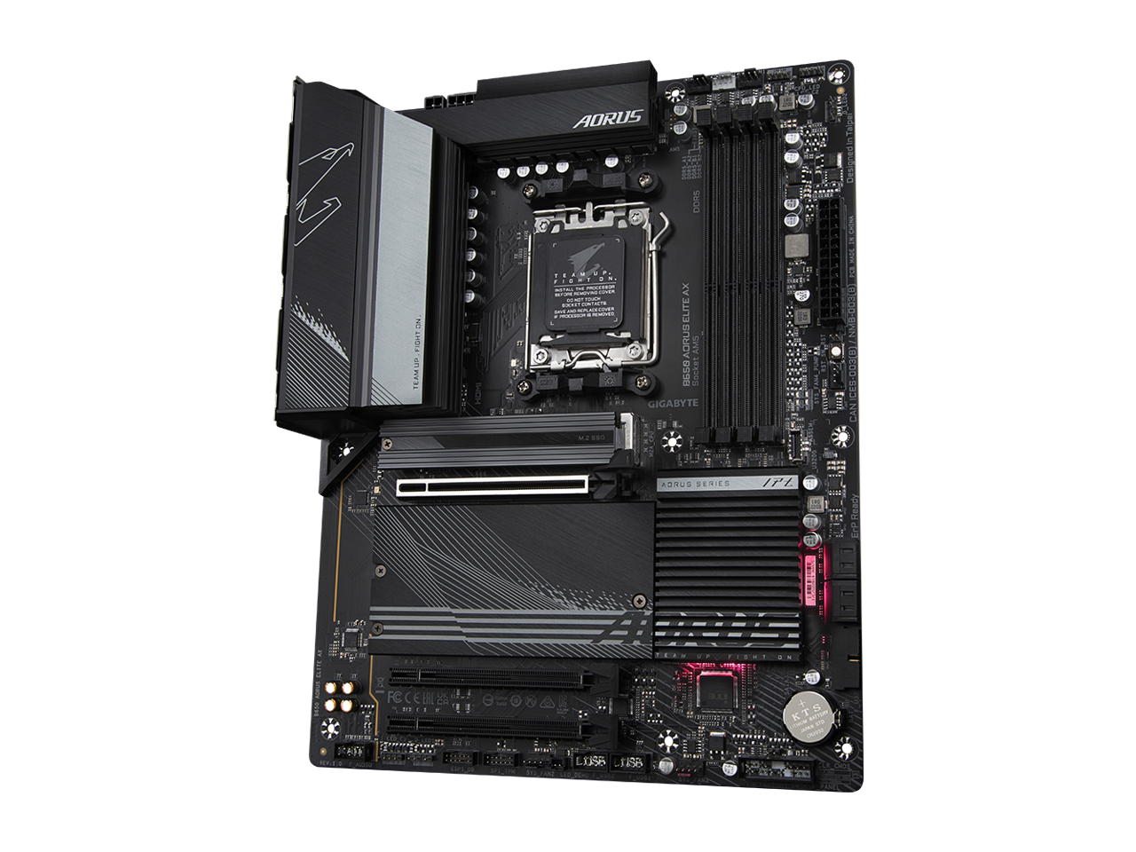 GIGABYTE B650 AORUS ELITE AX AM5 LGA 1718 AMD B650 ATX Motherboard DDR5, M.2, PCIe 5.0, USB 3.2 Gen2X2 Type-C, WiFi 6E, 2.5GbE LAN, Q-Flash Plus, EZ-Latch