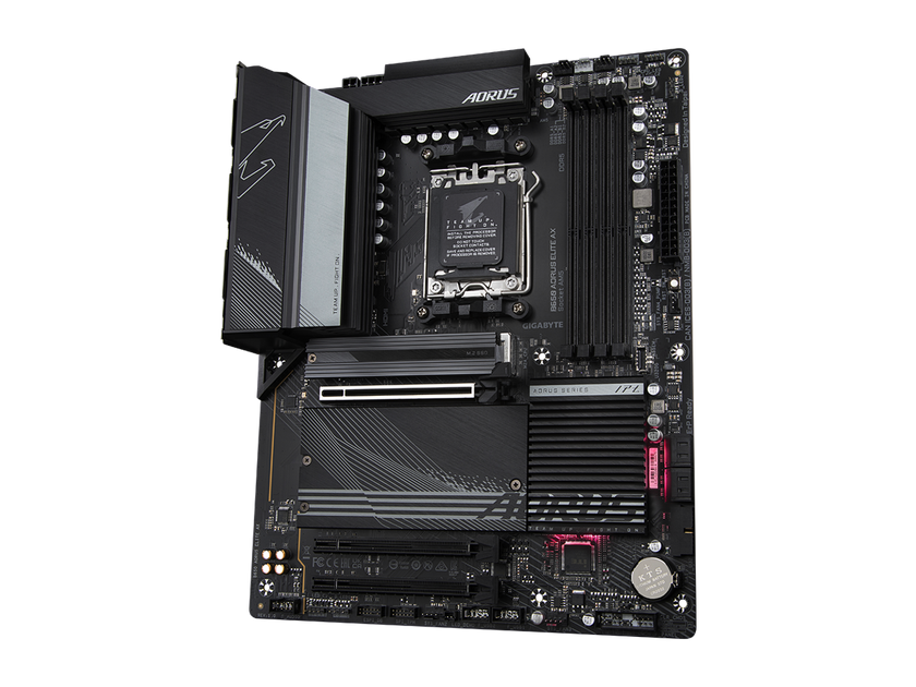 GIGABYTE B650 AORUS ELITE AX AM5 LGA 1718 AMD B650 ATX Motherboard DDR5, M.2, PCIe 5.0, USB 3.2 Gen2X2 Type-C, WiFi 6E, 2.5GbE LAN, Q-Flash Plus, EZ-Latch