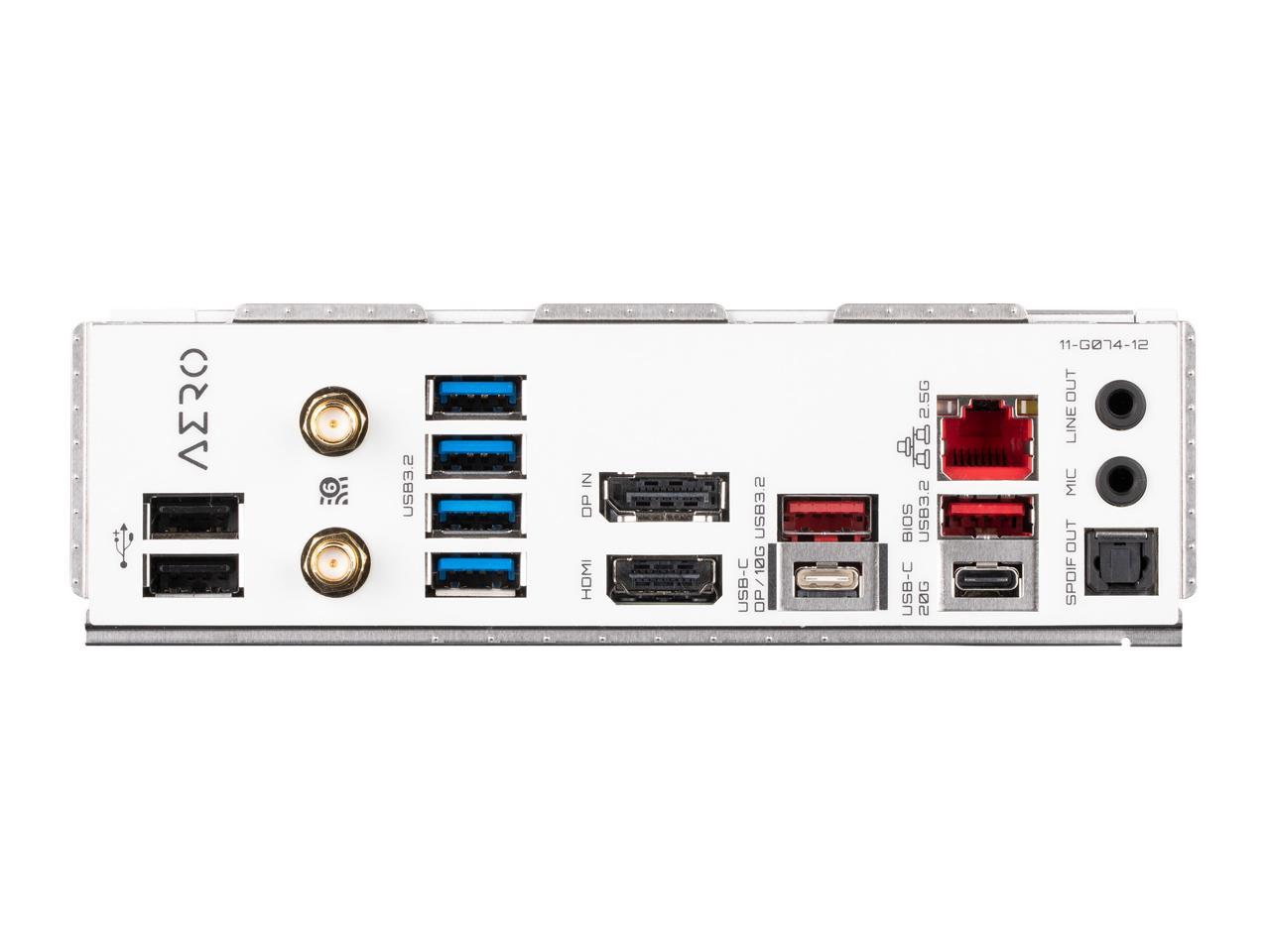 GIGABYTE Z790 AERO G LGA 1700 Intel Z790 ATX Motherboard with DDR5, 5* 5.0 M.2, PCIe 5.0, USB 3.2 Gen2X2 Type-C, WiFi 6E, Intel 2.5GbE LAN