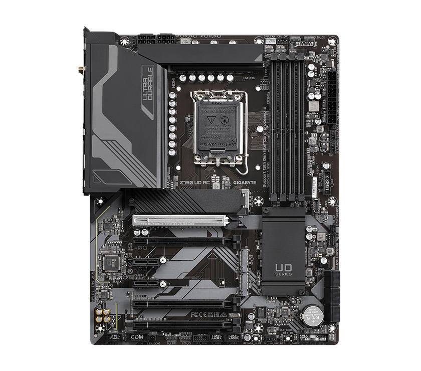 GIGABYTE Z790 UD AC LGA 1700 Intel Z790 ATX Motherboard with DDR5, Triple M.2, PCIe 5.0, USB 3.2 Gen2X2 Type-C, Intel Wi-Fi, 2.5GbE LAN, PCIe EZ-Latch, Multi-Key