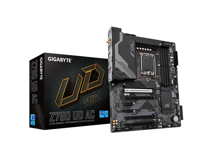 GIGABYTE Z790 UD AC LGA 1700 Intel Z790 ATX Motherboard with DDR5, Triple M.2, PCIe 5.0, USB 3.2 Gen2X2 Type-C, Intel Wi-Fi, 2.5GbE LAN, PCIe EZ-Latch, Multi-Key