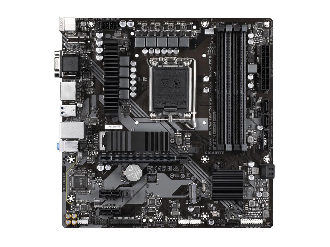 GIGABYTE B760M DS3H DDR4 LGA 1700 Intel B760 M-ATX Motherboard with DDR4, Dual M.2, PCIe 4.0, USB 3.2 Gen 2 Type-C,  2.5GbE LAN, Q-Flash Plus, PCIe EZ-Latch