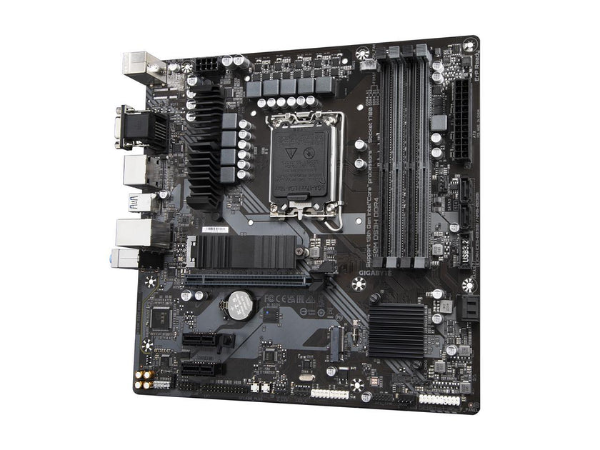 GIGABYTE B760M DS3H DDR4 LGA 1700 Intel B760 M-ATX Motherboard with DDR4, Dual M.2, PCIe 4.0, USB 3.2 Gen 2 Type-C,  2.5GbE LAN, Q-Flash Plus, PCIe EZ-Latch