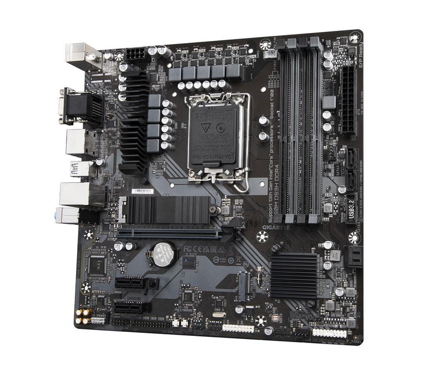 GIGABYTE B760M DS3H DDR4 LGA 1700 Intel B760 M-ATX Motherboard with DDR4, Dual M.2, PCIe 4.0, USB 3.2 Gen 2 Type-C,  2.5GbE LAN, Q-Flash Plus, PCIe EZ-Latch