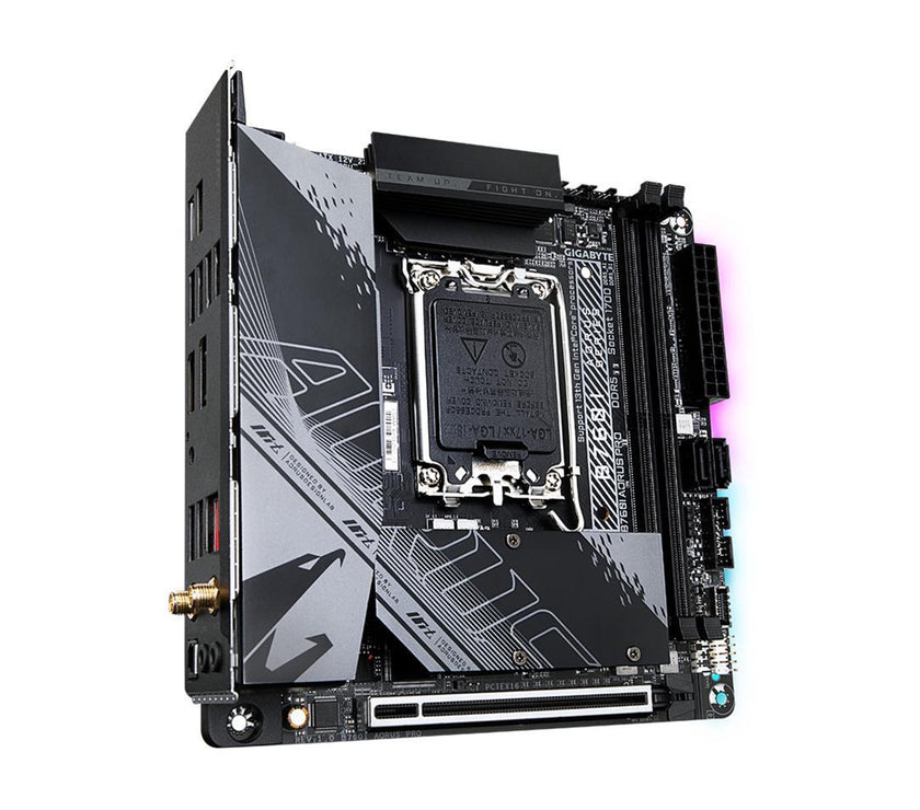 GIGABYTE B760I AORUS PRO LGA 1700 Intel B760 DDR5 SATA 6Gb/s Mini ITX Motherboard