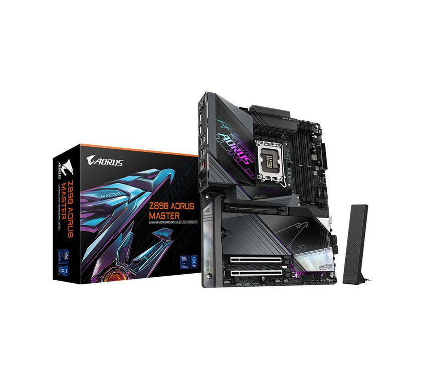 GIGABYTE Z890 AORUS MASTER Ultra Core (Series 2) LGA 1851, ATX, DDR5, 5x M.2, PCIe 5.0, Thunderbolt 4, WIFI7, 10GbE LAN, EZ-Latch