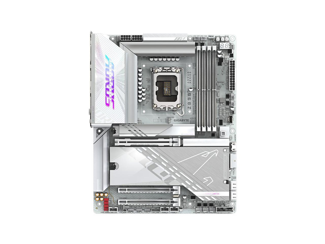 GIGABYTE Z890 AORUS PRO ICE Ultra Core (Series 2) LGA 1851, ATX, DDR5, 5x M.2, PCIe 5.0, Thunderbolt 4, WIFI7, 5GbE LAN, EZ-Latch