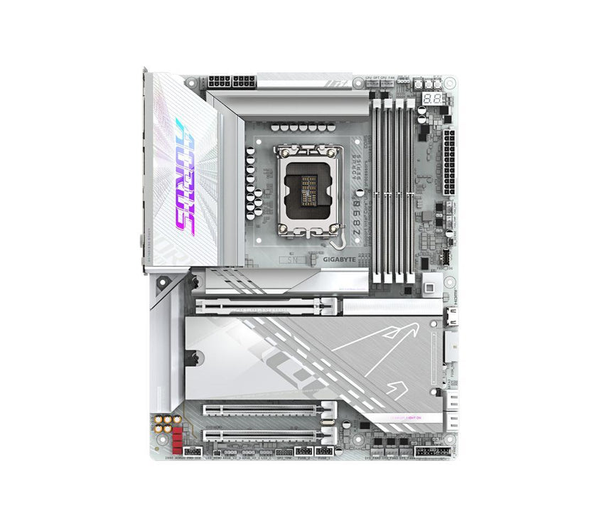 GIGABYTE Z890 AORUS PRO ICE Ultra Core (Series 2) LGA 1851, ATX, DDR5, 5x M.2, PCIe 5.0, Thunderbolt 4, WIFI7, 5GbE LAN, EZ-Latch
