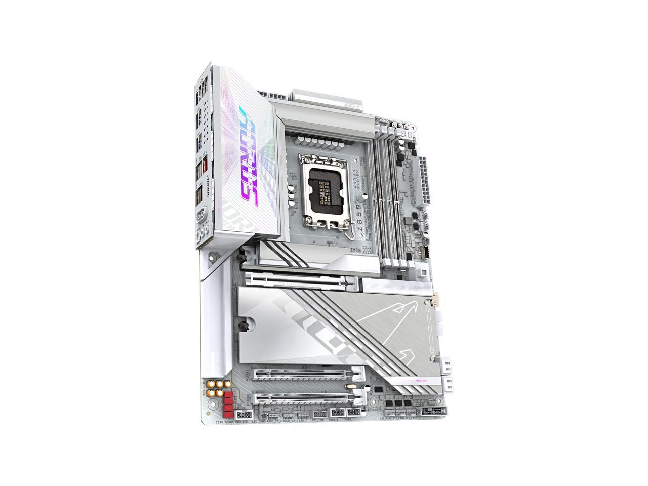 GIGABYTE Z890 AORUS PRO ICE Ultra Core (Series 2) LGA 1851, ATX, DDR5, 5x M.2, PCIe 5.0, Thunderbolt 4, WIFI7, 5GbE LAN, EZ-Latch