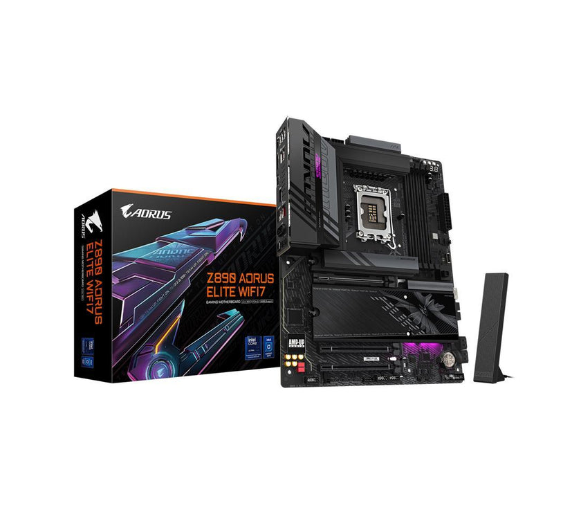 GIGABYTE Z890 AORUS ELITE WIFI7 Ultra Core (Series 2) LGA 1851, ATX, DDR5, 4x M.2, PCIe 5.0, Thunderbolt 4, WIFI7, 2.5GbE LAN, EZ-Latch